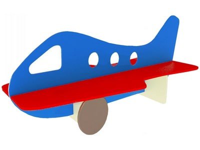 Скамейка двойная детская Самолёт МАФ 10.081 - вид 1
