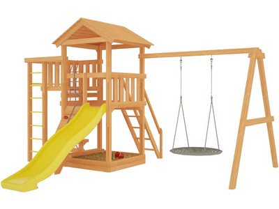Детская игровая площадка Мастер - 3 с качелями Гнездо 1 метр