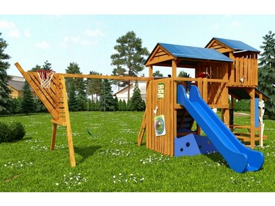 Детская деревянная площадка «Домик 3» для общественных мест