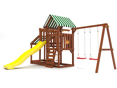 Детский игровой комплекс TooSun (Тусан) 3 Plus с песочницей - вид 1