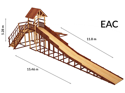 Зимняя деревянная игровая горка TORUDA Север - 10 (скат 11.8 м) - вид 1