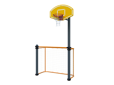 Ворота для игры в мяч и баскетбольная стойка - вид 1