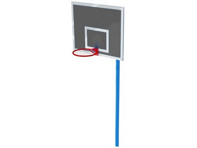 Баскетбольный щит со стойкой - вид 1