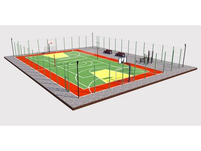 Универсальная спортивная площадка TORUDA 10 (34х25, игровое поле 30х15) - вид 1