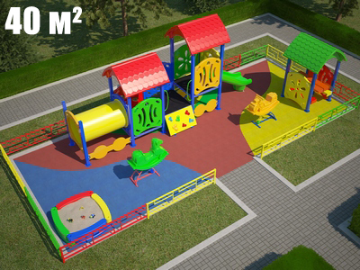 Площадка для детского сада Торуда-1 (10х4 м) - вид 1