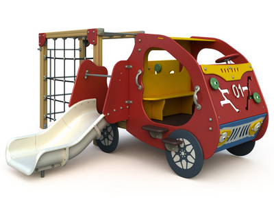 Детский игровой комплекс Машинка Пожарная со спорт ядром МФ-1.5 - вид 1