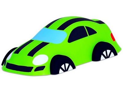 Резиновая фигура «Гоночная машина зеленая» - вид 1