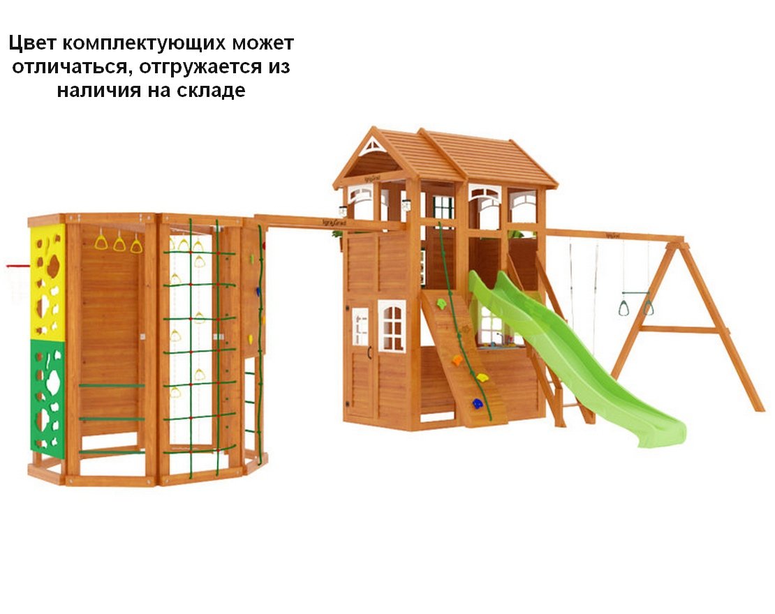 Детская деревянная площадка Клубный домик 2 с WorkOut Luxe