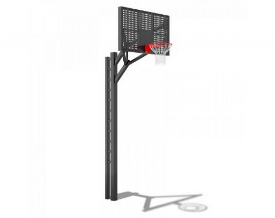 Металлический щит к Стойке баскетбольной под бетонирование (вынос 1200мм)